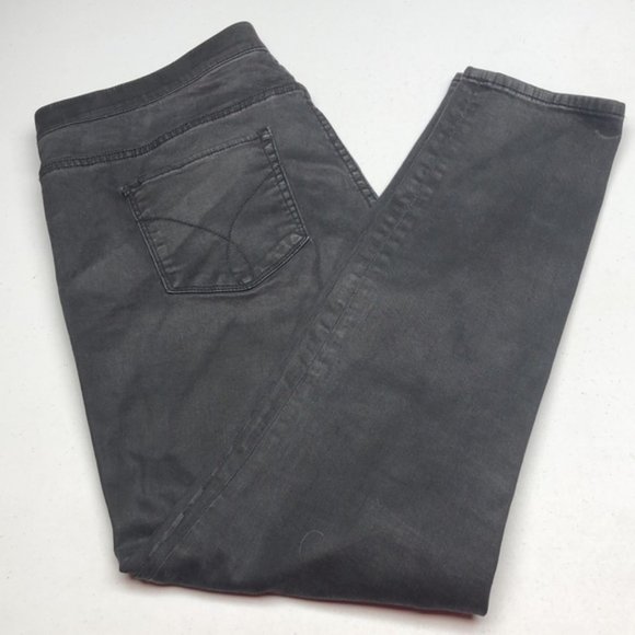 PREMIUM VINTAGE CALVIN KLEIN GRAYWASH  DENIM LEGGINGS 32x29 🇺🇸 - Picture 5 of 12